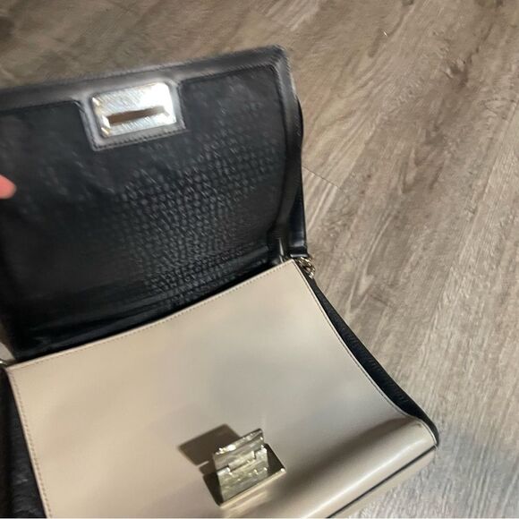 KATE SPADE Magnolia Park Large Laurel Satchel Black Tan Color Block Crossbody - Picture 15 of 15